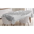 thumbnail image 1 of Ambesonne Astrology Tablecloth Rectangular Table Cover, Zodiac Leo Lion Sign, 52"x70", Black White, 1 of 4