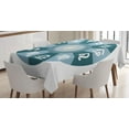 thumbnail image 1 of Ambesonne Astrology Tablecloth Rectangular Table Cover, Zodiac Universe Signs, 60"x90", Green, 1 of 4
