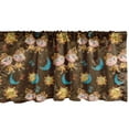 thumbnail image 1 of Ambesonne Astrology Valance Pack of 2, Cartoon Gemini Sign Print, 42"X18", Chocolate Pale Peach, 1 of 1