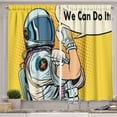 thumbnail image 1 of Ambesonne Astronaut Kitchen Curtains, We Can Do It Space, 55"x39", Multicolor, 1 of 3