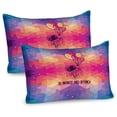 thumbnail image 1 of Ambesonne Astronaut Pillow Sham 2 Pack, Doodle Space Man, 36"x20", Pink Multicolor, 1 of 3