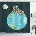 thumbnail image 1 of Ambesonne Astronaut Shower Curtain, Spaceman Asking for Help, 69"Wx84"L, Multicolor, 1 of 3