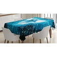 thumbnail image 1 of Ambesonne Astronaut Tablecloth Rectangular Table Cover, Space Man Diving, 60"x84", Blue, 1 of 4