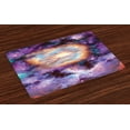 thumbnail image 1 of Ambesonne Astronomy Place Mats Set of 4, Nebula, Standard Size, Purple Orange, 1 of 4