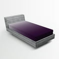 thumbnail image 1 of Ambesonne Aubergine Fitted Sheet, Ombre, Twin Size, Eggplant White, 1 of 2