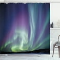 thumbnail image 1 of Ambesonne Aurora Borealis Shower Curtain, Solar Sky Stars, 69"Wx84"L, Dark Blue Mint Green, 1 of 3