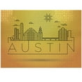 thumbnail image 1 of Ambesonne Austin Jigsaw Puzzle, Minimal Texas Linear Skyline, Heirloom-Quality Fun Activity for Family Durable Cardboard, 1000 pcs, Yellow and Orange, 1 of 6
