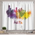 thumbnail image 1 of Ambesonne Austin Kitchen Curtains, Clipping Path White Outlined, 55"x39", Multicolor, 1 of 3