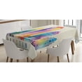 thumbnail image 1 of Ambesonne Austin Tablecloth Rectangular Table Cover, Outlined Monuments Skylines, 60"x84", Multicolor, 1 of 4