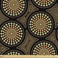 thumbnail image 1 of Ambesonne Australia Fabric by the Yard Upholstery, Ethnic Aboriginal Pattern, 10 Yards, Charcoal Grey and Multicolor, 1 of 4