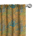 thumbnail image 1 of Ambesonne Autumn Window Curtains, Botanical Leaves Art, Each 28" W x 84" L, Yellow and Multicolor, 1 of 4