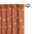 thumbnail image 1 of Ambesonne Autumn Window Curtains, Fall Leaves Pile Pattern, Each 28" W x 63" L, Burnt Orange Pale Green, 1 of 4