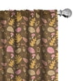 thumbnail image 1 of Ambesonne Autumn Window Curtains, Fall down Oak Acorn Maple, Each 28" W x 63" L, Umber and Pale Orange, 1 of 4