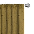 thumbnail image 1 of Ambesonne Autumn Window Curtains, Maple Leaves Rowan Berries, Each 28" W x 84" L, Ginger Chocolate, 1 of 4