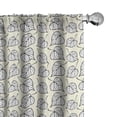 thumbnail image 1 of Ambesonne Autumn 4-Panel Curtains, Romantic Falling Leaves Art, 56"x95", Pale Yellow Charcoal Grey, 1 of 1