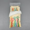 thumbnail image 1 of Ambesonne Autumn Bedding Set 3 Pcs, Colorful Abstract Trees, Twin XL, Multicolor, 1 of 3
