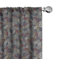 thumbnail image 1 of Ambesonne Autumn Curtains, Faded Toned Leaves Art, Pair of 28"x63", Multicolor, 1 of 5