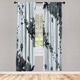 thumbnail image 1 of Ambesonne Autumn Curtains, Fall Art Maple Leaves Print, Pair of 28"x63", Grey Dimgray, 1 of 2
