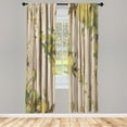 thumbnail image 1 of Ambesonne Autumn Curtains, Fall Art Maple Leaves Print, Pair of 28"x84", Dark Olive, 1 of 2