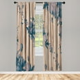 thumbnail image 1 of Ambesonne Autumn Curtains, Fall Art Maple Leaves Print, Pair of 28"x95", Petrol Blue, 1 of 2