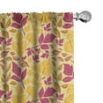 thumbnail image 1 of Ambesonne Autumn Curtains, Fall Season Color Palette, Pair of 28"x63", Orange and Pastel Yellow, 1 of 5