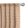 thumbnail image 1 of Ambesonne Autumn Curtains, Holiday Seasonal Color, Pair of 28"x84", Orange and White, 1 of 5