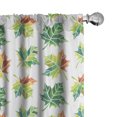 thumbnail image 1 of Ambesonne Autumn Curtains, Natural Maple Leafs Art, Pair of 28"x95", Fern Green and Cinnamon, 1 of 5