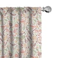 thumbnail image 1 of Ambesonne Autumn Curtains, Orange Leaves Harvest, Pair of 28"x95", Lime Green Burgundy, 1 of 5