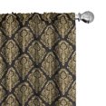 thumbnail image 1 of Ambesonne Autumn Damask 4-Panel Curtains, Victorian Pattern Art, 56"x84", Charcoal Grey and Pale Camel, 1 of 1