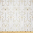 thumbnail image 1 of Ambesonne Autumn Damask Fabric by the Yard Microfiber, Minimal Vintage Art, 10 Yards, White and Pale Coffee, 1 of 2