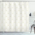 thumbnail image 1 of Ambesonne Autumn Damask Shower Curtain, Minimal Vintage Art, 69"Wx70"L, White and Pale Coffee, 1 of 5
