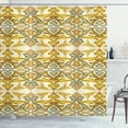 thumbnail image 1 of Ambesonne Autumn Damask Shower Curtain, Retro Classic Motifs, 69"Wx75"L, Eggshell and Multicolor, 1 of 5