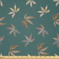 thumbnail image 1 of Ambesonne Autumn Fabric by the Yard Microfiber, Chestnut Leaves Woodland, 10 Yards, Reseda Green Almond and Blush, 1 of 1