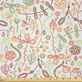 thumbnail image 1 of Ambesonne Autumn Fabric by the Yard Microfiber, Orange Leaves Harvest, 5 Yards, Lime Green Burgundy, 1 of 1