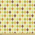 thumbnail image 1 of Ambesonne Autumn Fabric by the Yard Upholstery, Diamond Art Abstract Leaves, 5 Yards, Pastel Yellow Multicolor, 1 of 5