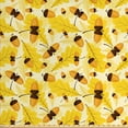 thumbnail image 1 of Ambesonne Autumn Fabric by the Yard Upholstery, Fall Season Oak Leaf Acorns, 5 Yards, Yellow Cream Brown, 1 of 4