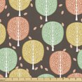 thumbnail image 1 of Ambesonne Autumn Fabric by the Yard Upholstery, Trees with Fallen Leaves, 10 Yards, Taupe Multicolor, 1 of 5