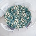 thumbnail image 1 of Ambesonne Autumn Fitted Round Tablecloth, Fashion Flora Leaves Plot, 36"- 40" Diameter, Pale Teal Hunter Green, 1 of 5