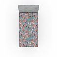thumbnail image 1 of Ambesonne Autumn Fitted Sheet, Dog Rose Fruits Flowers Art, Twin XL Size, Pastel Pink and Dark Violet, 1 of 5