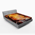 thumbnail image 1 of Ambesonne Autumn Fitted Sheet, Forest Trees Leaves, Queen Size, Orange Brown, 1 of 3