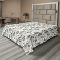 thumbnail image 1 of Ambesonne Autumn Flat Bedding Sheet Soft Top Sheet, Grunge Botanical Leafy Print, Full, Pale Grey Grey Dust, 1 of 1
