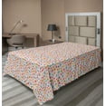 thumbnail image 1 of Ambesonne Autumn Flat Sheet, Apples Leaves Umbrella Rain, TwinXL Size, Pearl and Multicolor, 1 of 1