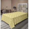 thumbnail image 1 of Ambesonne Autumn Flat Sheet, Diamond Art Abstract Leaves, Twin Size, Pastel Yellow Multicolor, 1 of 1