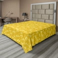 thumbnail image 1 of Ambesonne Autumn Flat Sheet, Earth Yellow Fall Branches, Full Size, Earth Yellow and White, 1 of 1