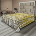 thumbnail image 1 of Ambesonne Autumn Flat Sheet, Forest Golden Leaves, Queen Size, Yellow Grey, 1 of 1