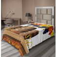 thumbnail image 1 of Ambesonne Autumn Flat Sheet, Golden Fall in Vineyard, TwinXL Size, Orange Brown, 1 of 1