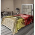 thumbnail image 1 of Ambesonne Autumn Flat Sheet, Rustic Wooden Walkway, TwinXL Size, Vermilion and Pale Brown, 1 of 1
