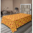 thumbnail image 1 of Ambesonne Autumn Flat Sheet, Warm Tones Maple Leafage, TwinXL Size, Vermilion and Mustard, 1 of 1
