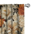 thumbnail image 1 of Ambesonne Autumn Floral Curtains, White Warm Flowers, Pair of 28"x63", Dark Orange Taupe Khaki, 1 of 1