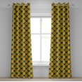 thumbnail image 1 of Ambesonne Autumn Grommet Curtain, Fall Cartoon Tree Leaves Art, 50"x84", Mustard and Dark Teal, 1 of 5